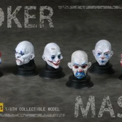 Preorder! Daftoys F025 1/6 Scale Set Of 6 Joker Masks With Base