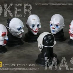 Preorder! Daftoys F025 1/6 Scale Set Of 6 Joker Masks With Base