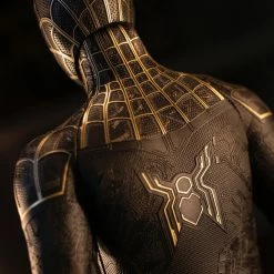 Hot Toys MMS604 Spiderman No Way Home Black And Gold Suit
