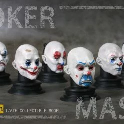 Preorder! Daftoys F025 1/6 Scale Set Of 6 Joker Masks With Base